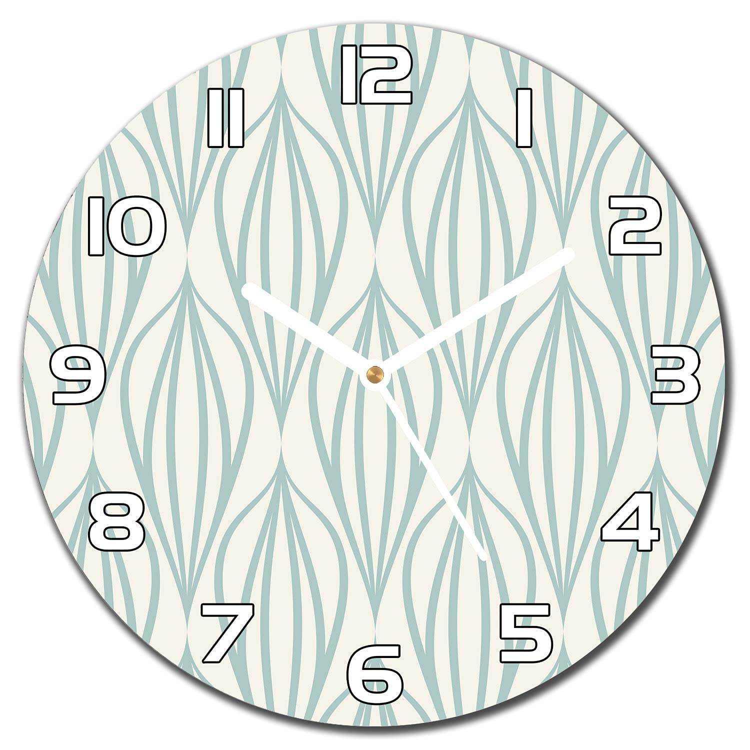 Horloge en verre moderne et vintage géométrique pour décoration murale