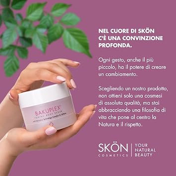 Skön Bakuplex Body Scrub with Vitamin B12 and E Caffeine and Bakuchiol Smoothing Body Scrub Removes Dead Cells for All Skin Types 200 ml
