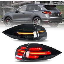 HCmotion LED Tail Lights For Porsche Cayenne 2011-2014 Assembly Smoked Rear Lamps With Turn Signal Sequential Smoked