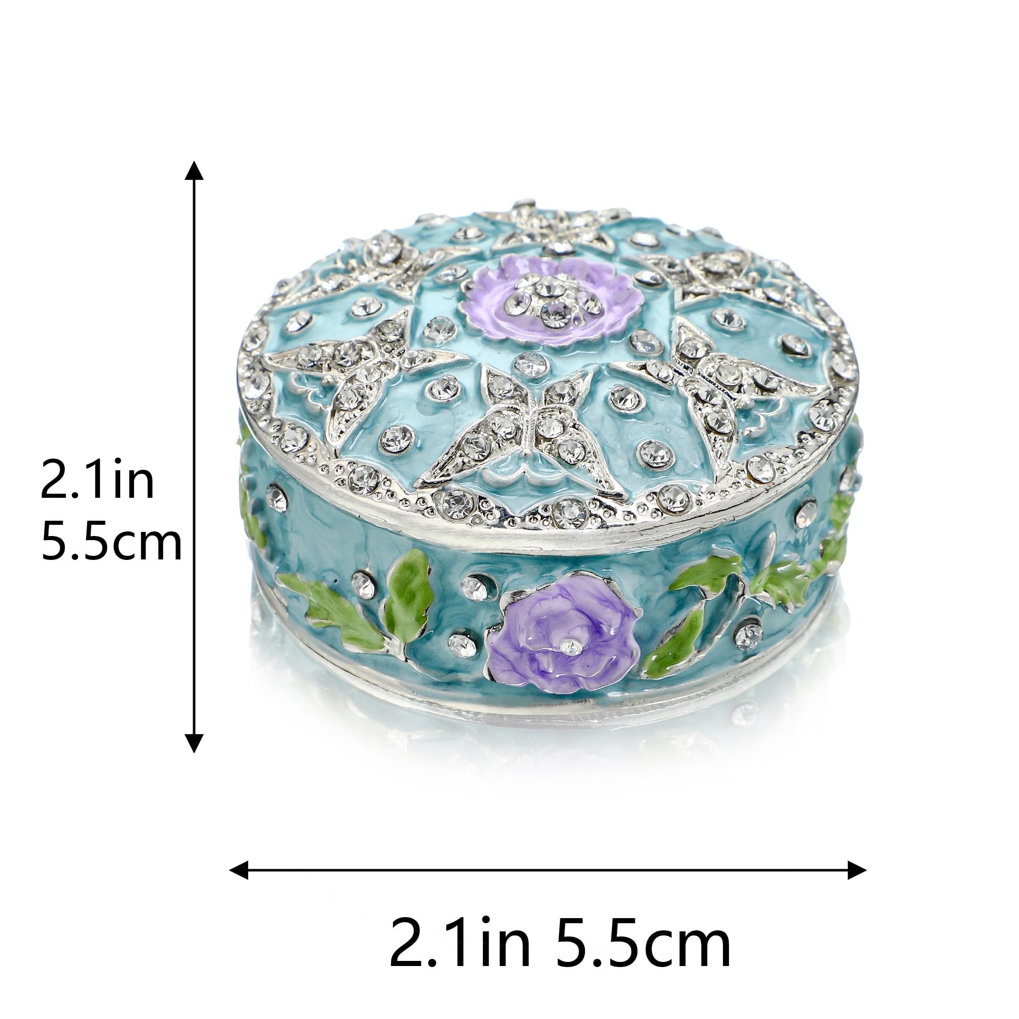 Amazon.com: YU FENG 2.1 Inch Vintage Round Trinket Box Hinged