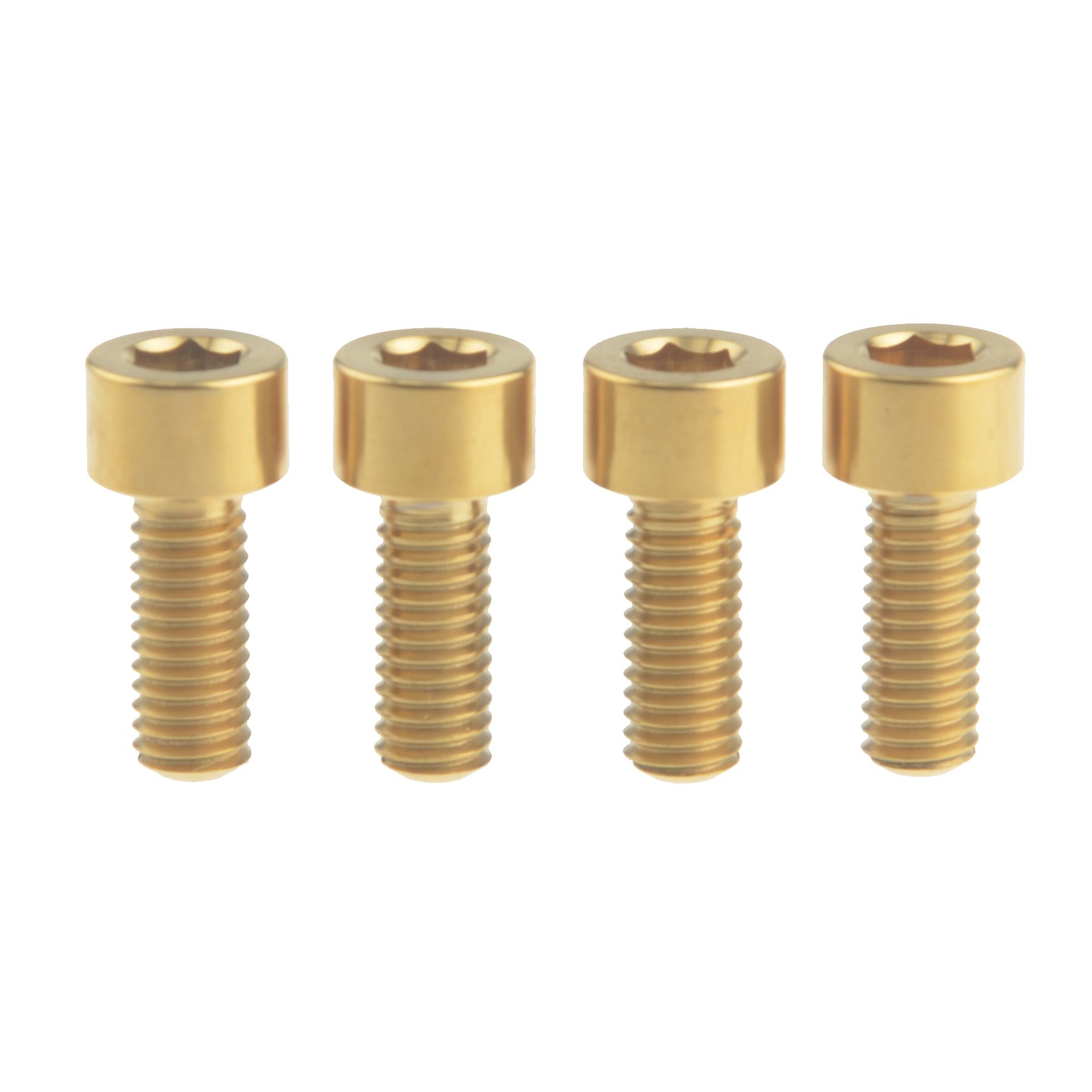 YUANYAO 4 stücke Titan Schrauben M6x15 20 25 30mm Torx T30 Flansch for Motorrad Scheibenbremse Schrauben(Gold,20MM_M6