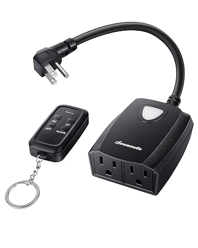 Miniatura 11 de DEWENWILS - Regulador de intensidad de luz para exteriores para tiras de luces, enchufe de atenuación inteligente con control remoto, compatible