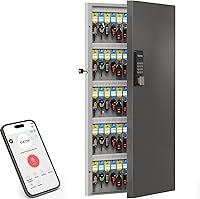 Vista 12 de Organizador de gabinete de 32 llaves, caja de seguridad, almacenamiento de seguridad para valets, hoteles, llaves de coche y casa, caja de llaves