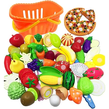 Dinette Enfants Lot De 40 Legumes Et Fruits Jeu Enfant D Imitation Fruits Legume A Decouper Cuisine Jouet Educatif Pour Bebe 2 Ans Amazon Fr Cuisine Maison