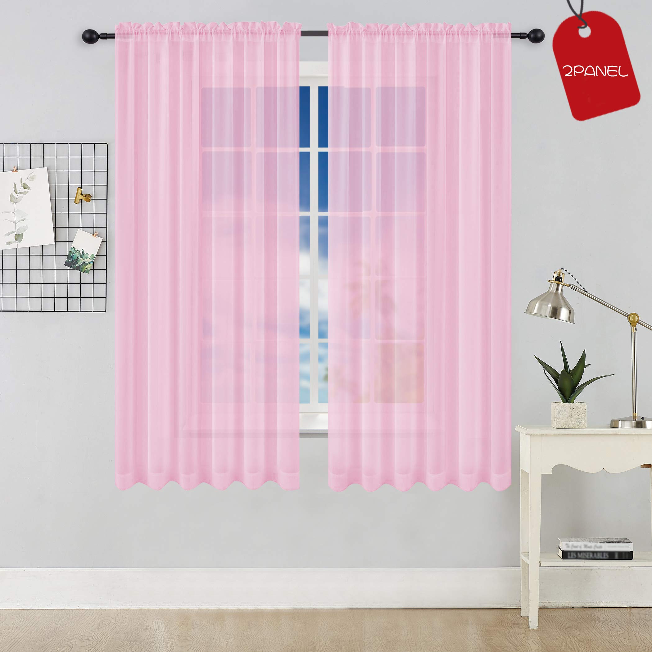 63 Pink Sheer Curtains Curtains & Drapes