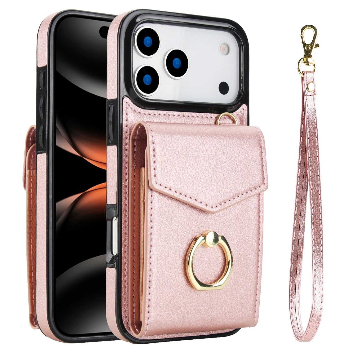 Housse iPhone 16 Pro avec sangle arrière et fentes pour cartes pour sécuriser vos trajets - 8