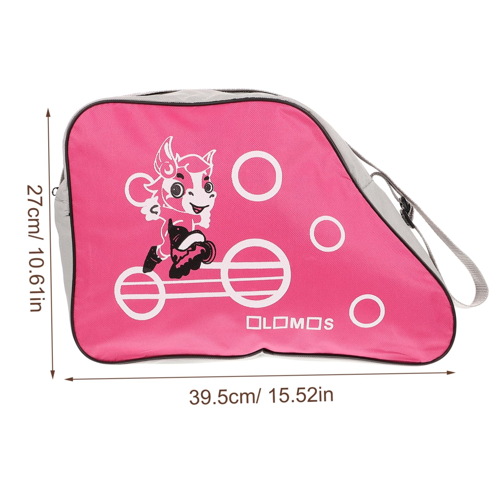 GOOHOCHY Skates Shoes Bag Roller Skates Pouch Zipper Easy to Use Compact for Ice Skating Random Color