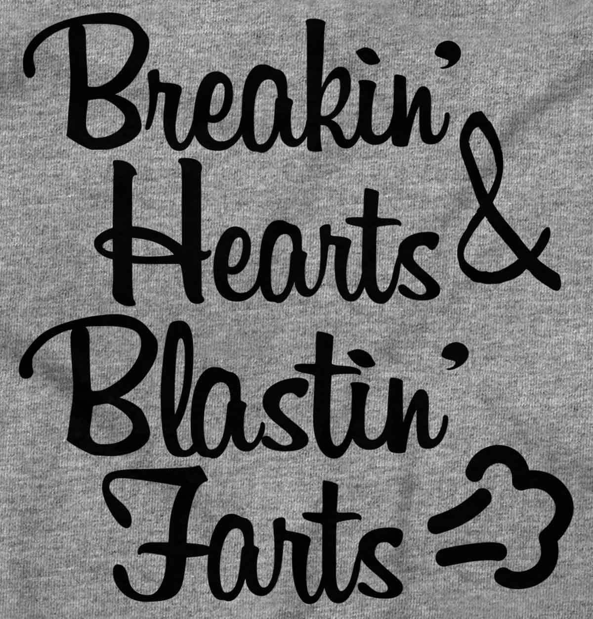 Breakin Hearts Blastin Funny Silly Baby Romper Boys or Girls