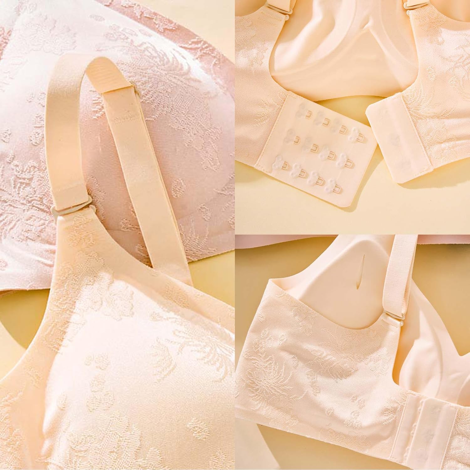 Jelly Push up Bras for Women Wireless Seamless T-Shirt Bralettes Durability No Underwire Full Coverage Everyday Bra