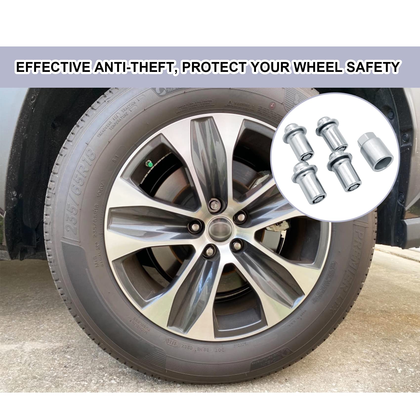 0027600901, Wheel Lock Lug Nuts Set M12 x 1.5, Compatible with 2000