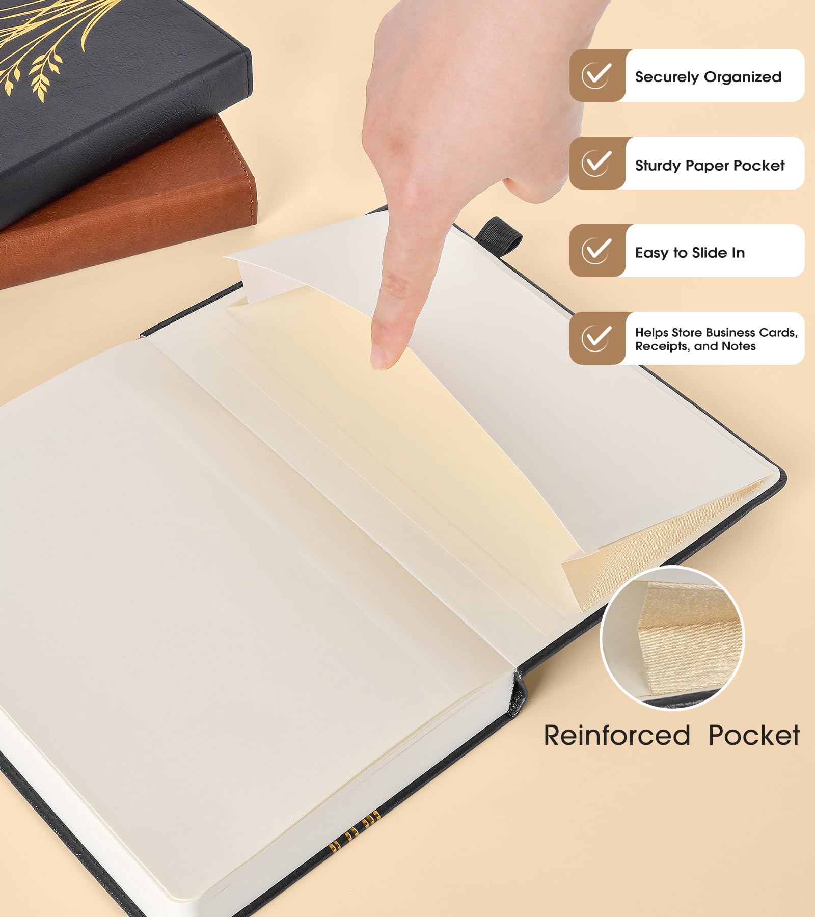 Taccuino a righe con 366 pagine 21,6 x 27,9 cm, formato A4