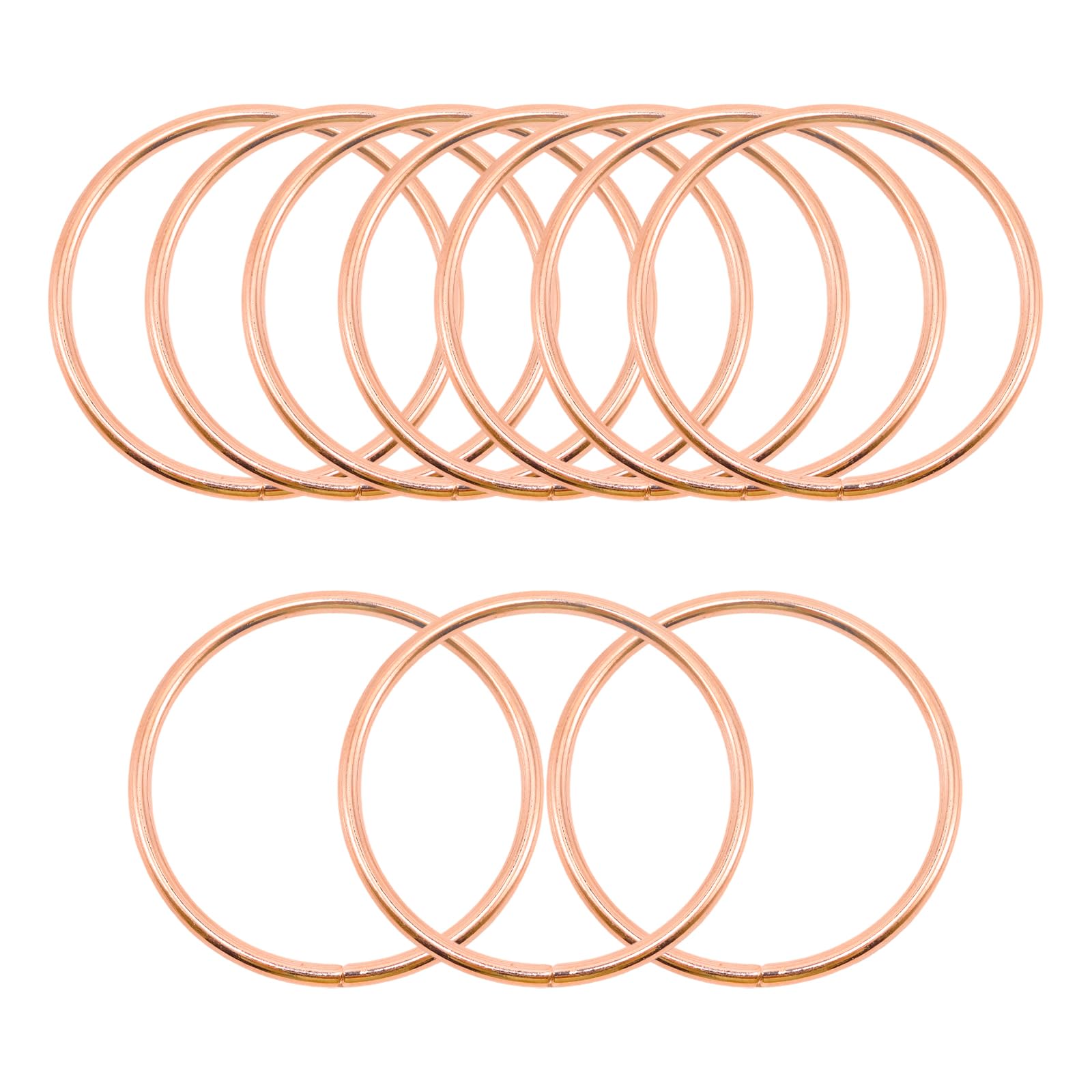 Pocoxll 10 Pcs Metal Floral Hoops, Wreath Macrame Hoop Rings, Metal O Rings