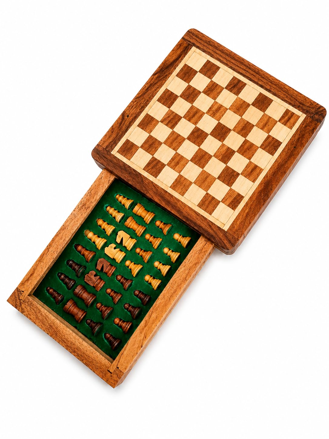 Handgefertigtes, personalisiertes Luxus-Schach-Set für Herren, personalisiertes Geschenk, magnetisches Holzschach-Set, Reise-Schachspiele, Geburtstagsgeschenk, Schachgeschenk, 12,7