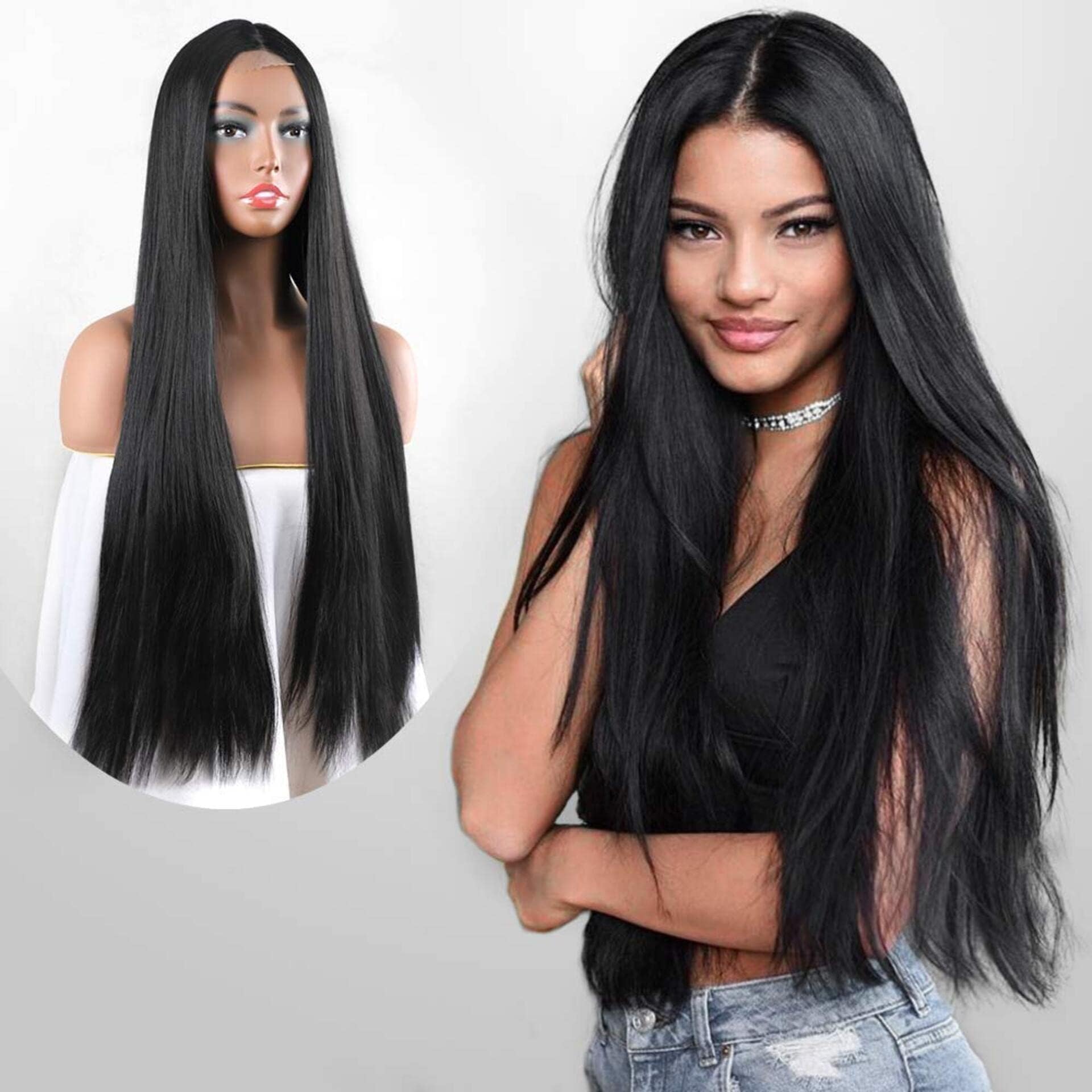 Assu Full Head Hair Wigs for Women Everyday Wear Wig Synthetic Hair Wig for Female Fashion Wigs