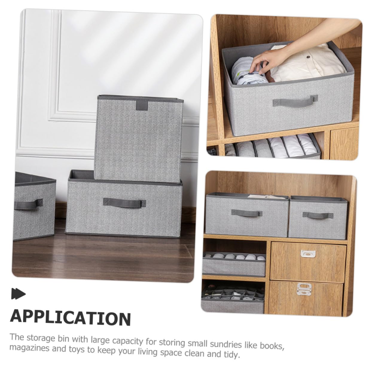 VICASKY 3pezzi Organizzatore per Armadio in Tessuto da Contenitore Portaoggetti per Camera da Letto Organizer per Vestiti e Accessori