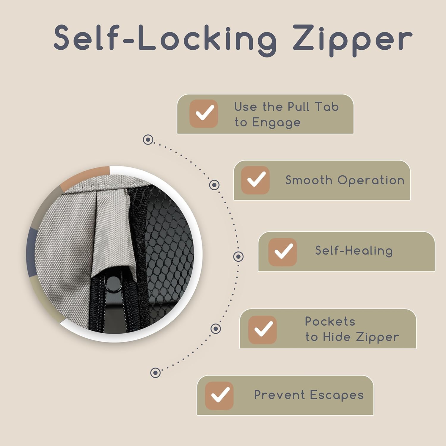 Portable Dog or Cat Playpen - Lightweight Durable Playpen for Pets - Easy Clean Up Foldable Pet Playpens with Waterproof Bottom & Self-Locking Zipper Door - Indoor/Outdoor Collapsible Crate for Pets