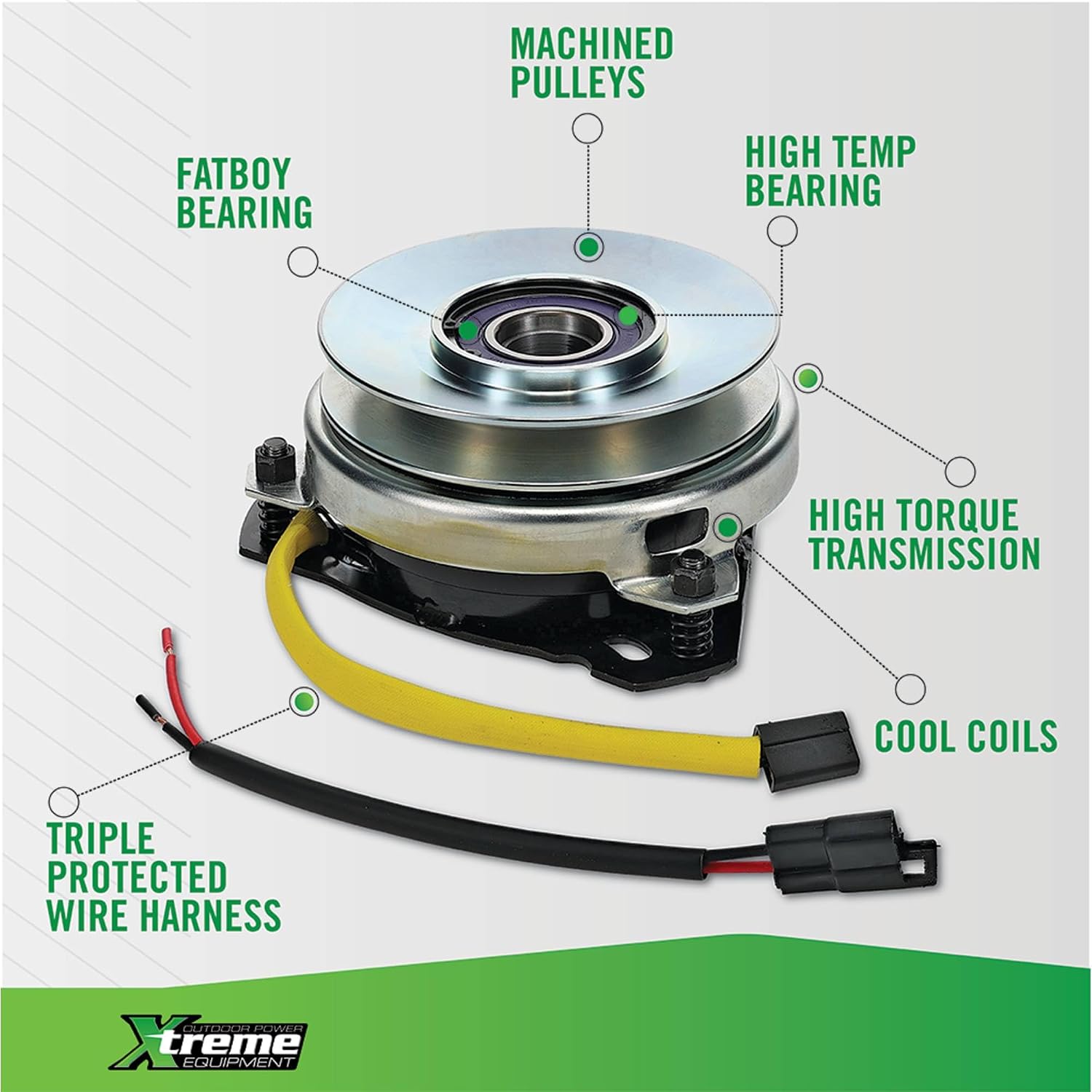 Outdoor Power Xtreme Equipment X0407 PTO Clutch Compatible with/Replacement for John Deere 108-111 Lawn Tractors 112-L Lawn Tractors 116-130 Lawn Tractors AM100979 AM115090 AM118969