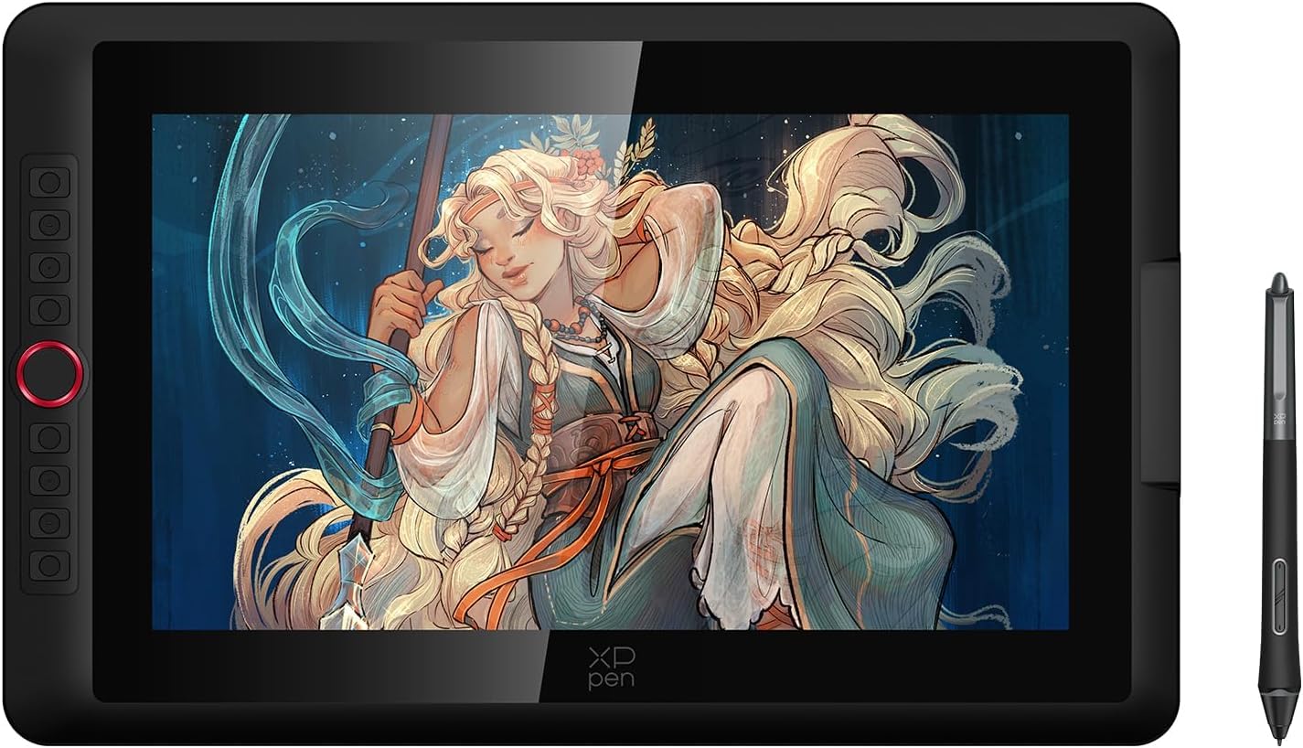 XPPen Artist 15.6 Pro V2 Tavoletta grafica con schermo, 16384 livelli di pressione, display grafico portatile da 15,6 pollici, 8 tasti di scelta rapida, compatibile con Windows Chrome OS