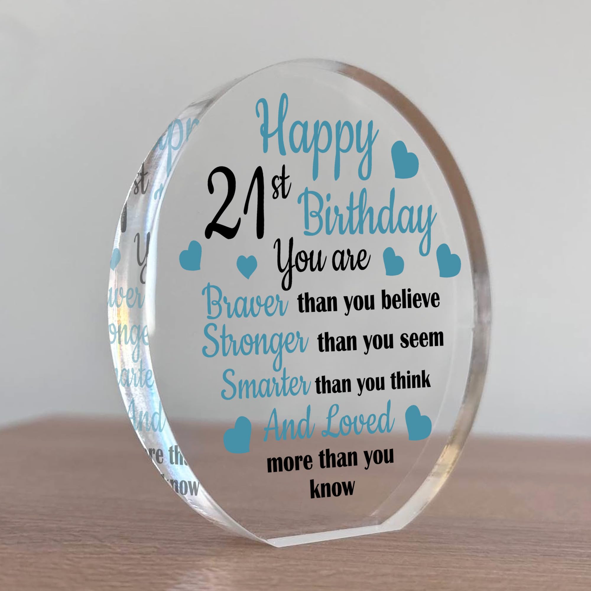 Red Ocean 21st Birthday Gifts For Son Grandson Nephew Acrylic Plaque Keepsake Gift for Him Brother 21st Birthday Presents Birthday Gifts for 21st 21 Year Old Boy Son Gift Grandson Gift Brother Gift