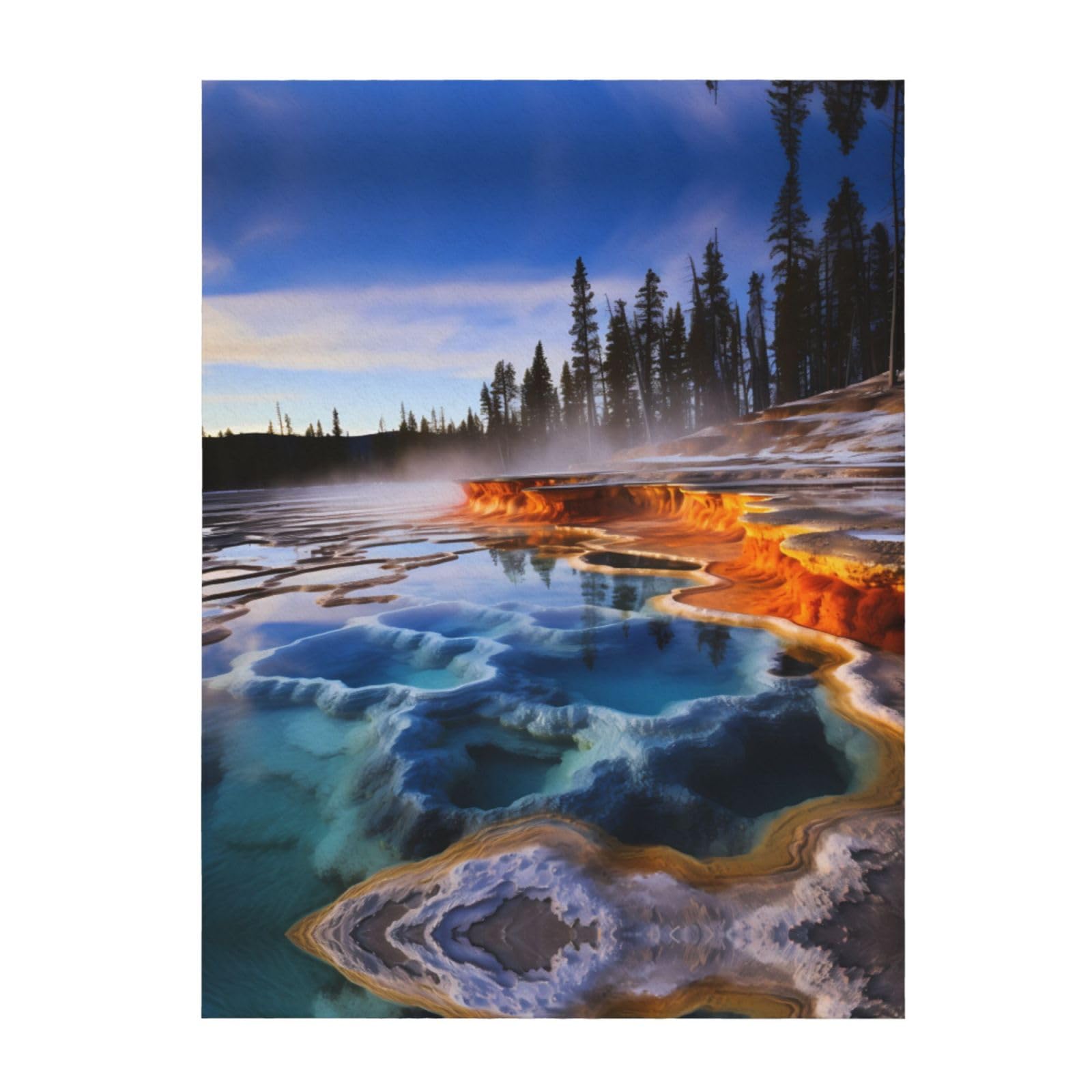 Couverture légère Yellowstone pour lit et canapé de 152x127 cm
