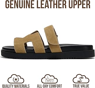 Amazon.com | Project Cloud 100% Genuine Leather Sandals for Women
