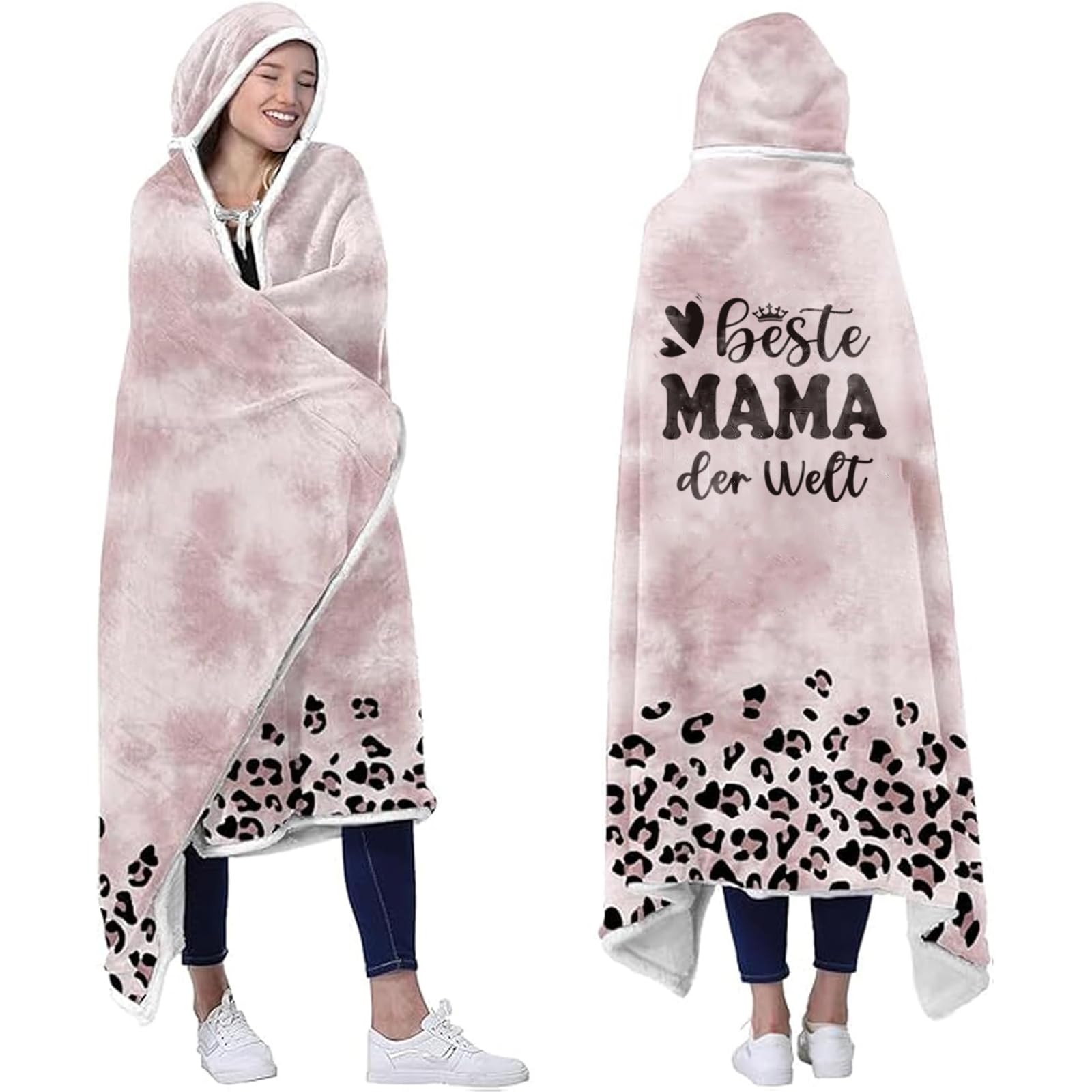 SUOPDH Muttertagsgeschenke für Mama - Decke mit ärmeln, Beste Mama Geschenk, Mutter Geschenke zum Muttertag Geburtstag Weihnachten