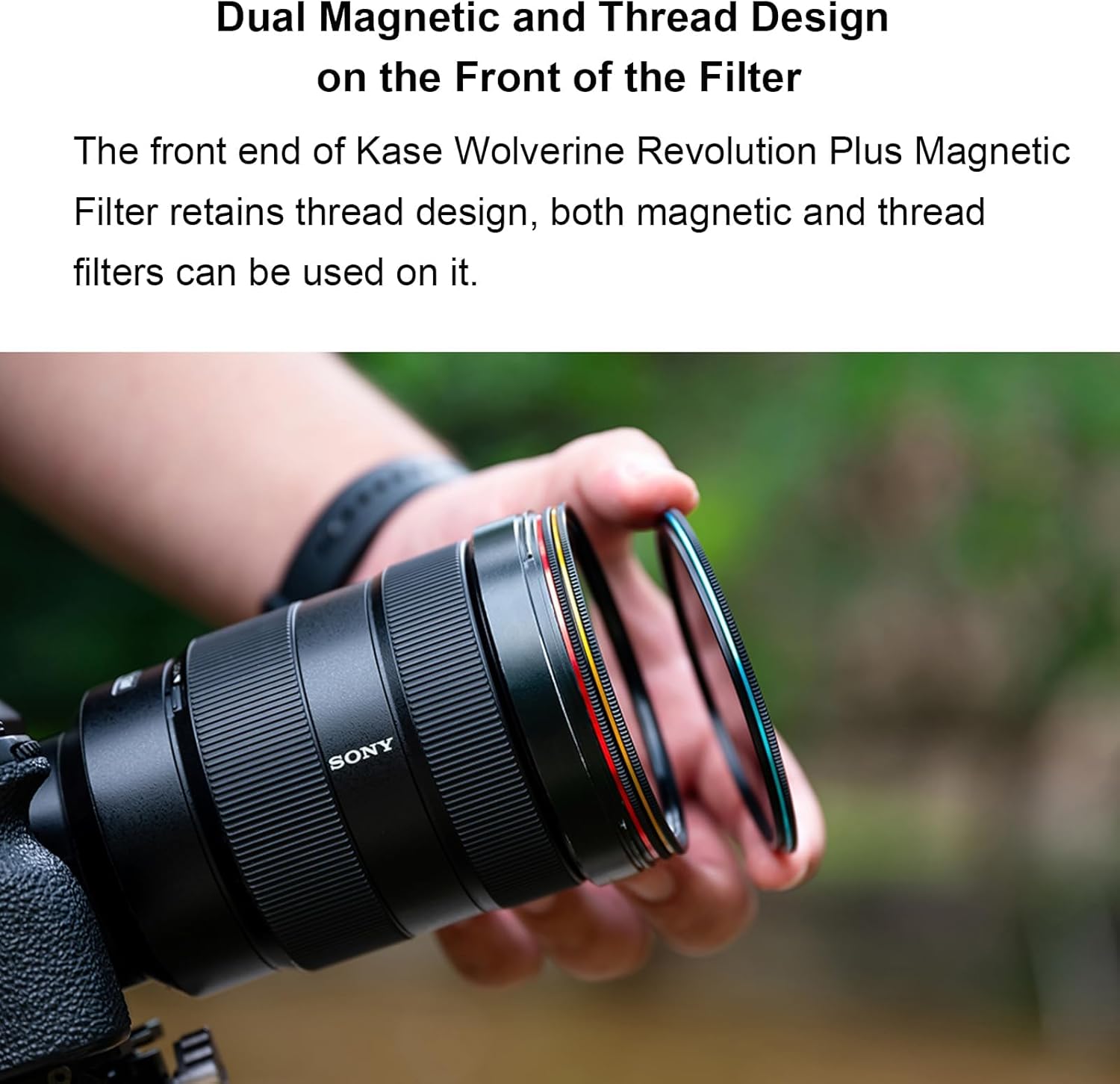Kase 72mm Magnetic Wolverine Revolution Plus Entry Filters Kit Includes CPL UV Lens Cap & Filter Bag, Shockproof Tempered Optical Glass & Color Coded Rings