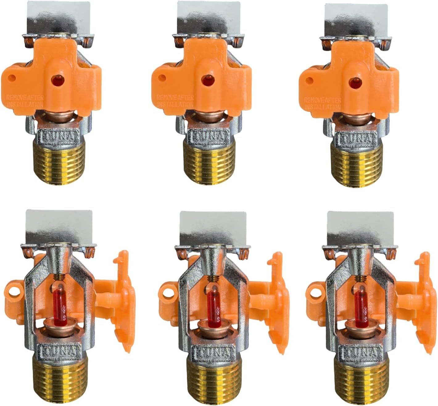Fire Sprinkler Head Horizontal Sidewall Spray - FM Approved & UL Listed 1/2" NPT 155℉(68℃) K=5.6 (K80/metric) Standard Response for Automatic Fire Sprinkler System (6, Chrome)