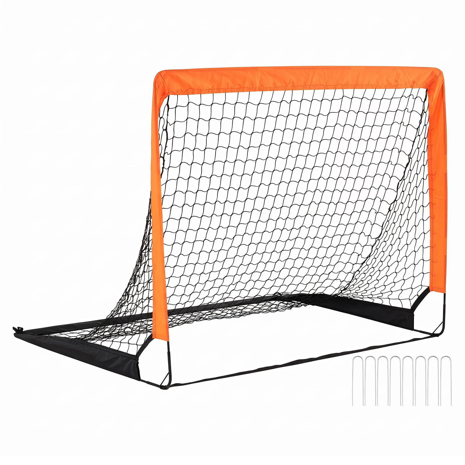 COSTWAY Set di 2 Porte Calcio per Bambini Pieghevole e Portatile | Porta da Calcio in Aste in Fibra di Vetro e Tessuto Oxford con Picchetti, per Giardino, Spiaggia e Cortile