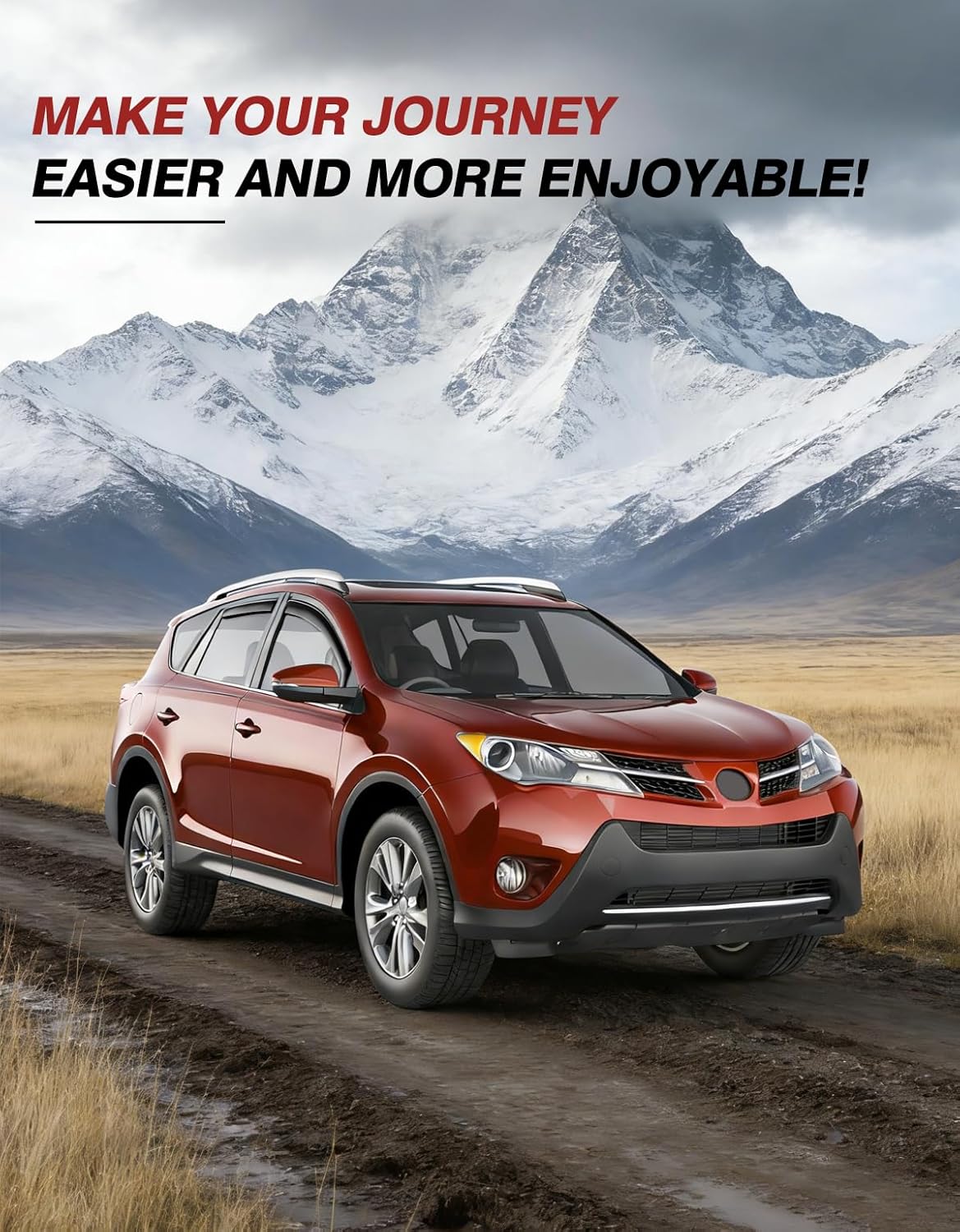 in-Channel Window Rain Guards Fit for Toyota RAV4 2013-2018, Extra Durable Window Visors Window Deflectors Vent Visors Vent Shades Car Accessories-4 pcs