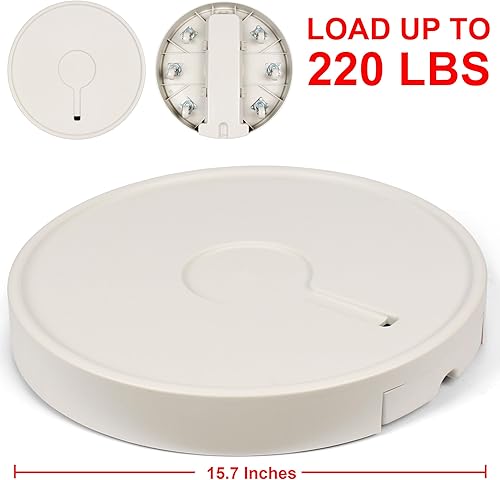 Miniatura 9 de Carrito para plantas de 17.7 pulgadas con ruedas, resistente, movible, redondo, rodante, soporte para plantas con ruedas invisibles y cajón de agua