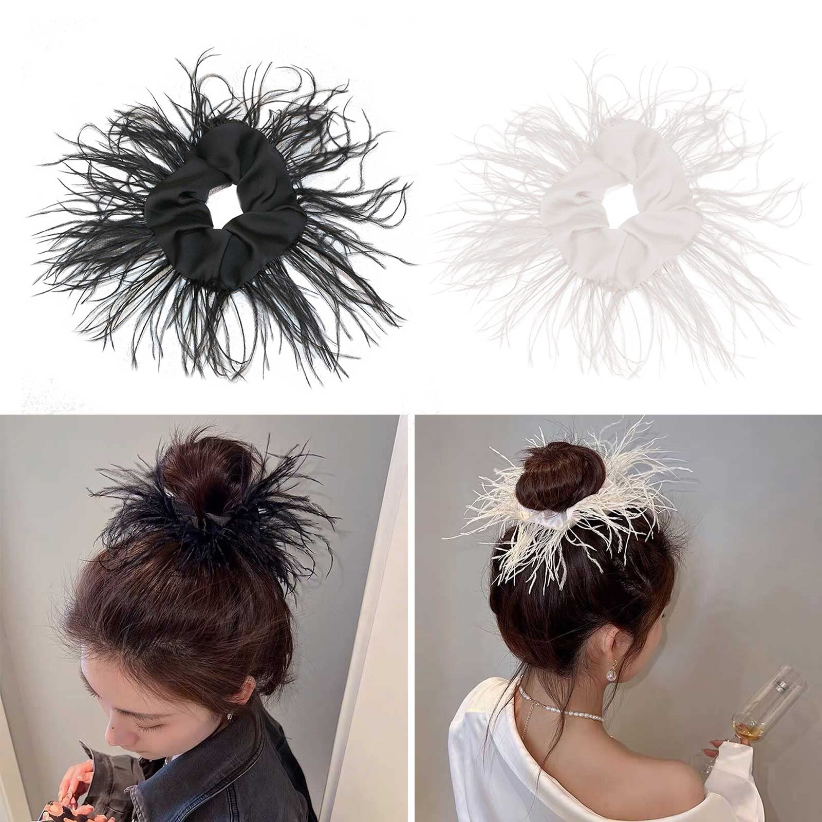 Scrunchie A Forma Di Ape, Blu E Nere In Cotone - Accessori Capelli Originali KNOTS & Picots - Foto 2
