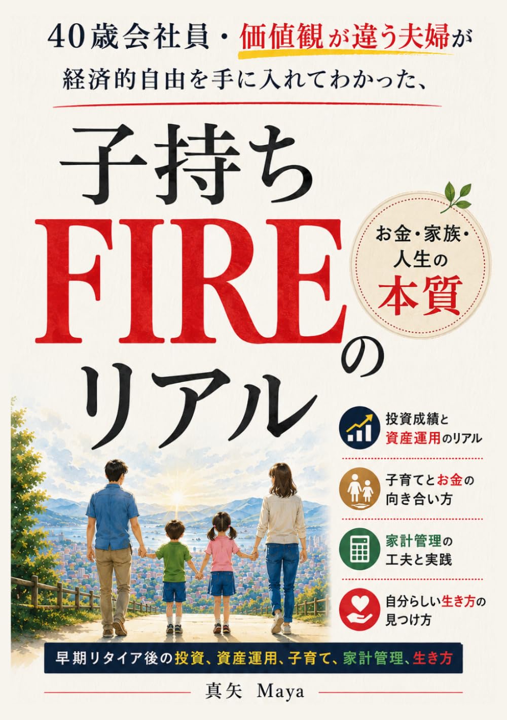子持ちFIREのリアル｜早期リタイア後の投資、資産運用、家計管理: 40歳会社員・価値観が違う平均年収夫婦が経済的自由を手に入れてわかった、お金・家族・人生の本質 (投資・FIREシリーズ)