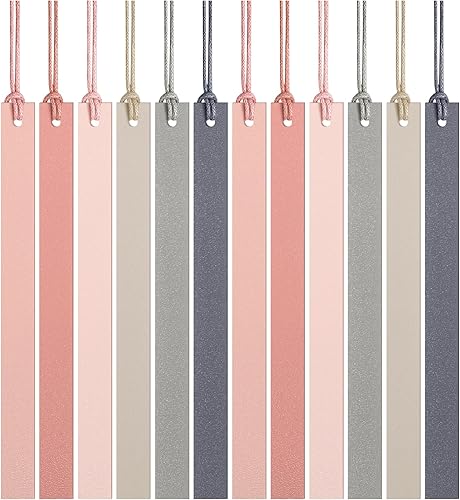 Kosiz 12 marcapáginas de cuero pastel, coloridos marcapáginas de cuero para mujeres, estudiantes, profesores, amantes de los libros, suministros de