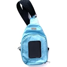 PinFolio Sling Bag Pin Trading & Display Bag with Transparent Window & Removable Pouches Tiffy Blue