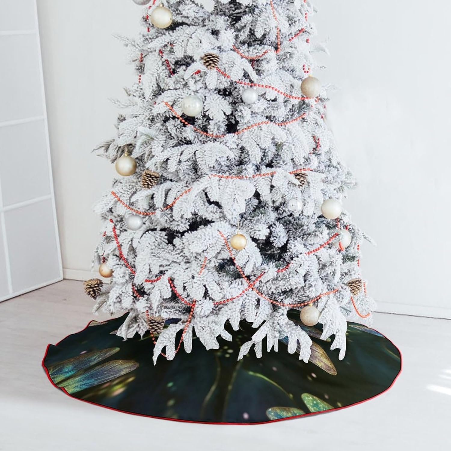 Christmas Tree SkirtDragonflyclassic Fashion Tree Skirt Painted Multifunctional Christmas Tree Skirt