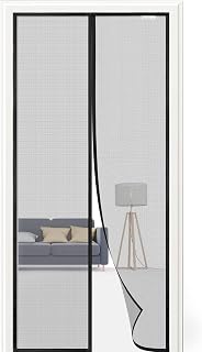 Fliegengitter Tür 90x185 cm, Magnet Fliegengitter Balkontür Ohne Bohren, Geeignet für Balkontüren, Fenstertüren, Terrassentüren. Schwarz