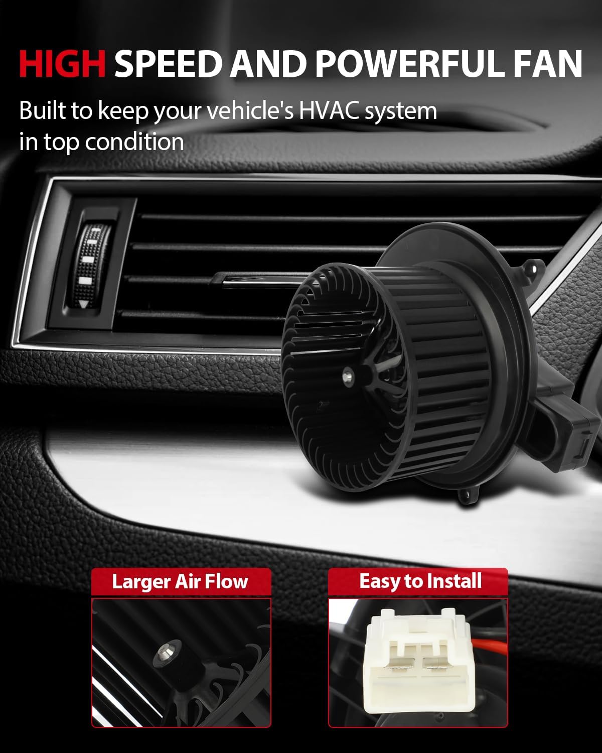 cciyu HVAC Heater Blower Motor with Wheel Fan Cage 68003996AA Air Conditioning AC Blower Motor fit for 2007-2011 for Dodge Nitro /2008-2012 for Jeep Liberty