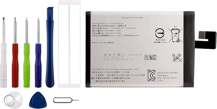 12390586-00 3000mAh Replacement Battery Compatible with Sony Xperia 10 Plus I3213 I4213 I4293 I3223 with Toolkit