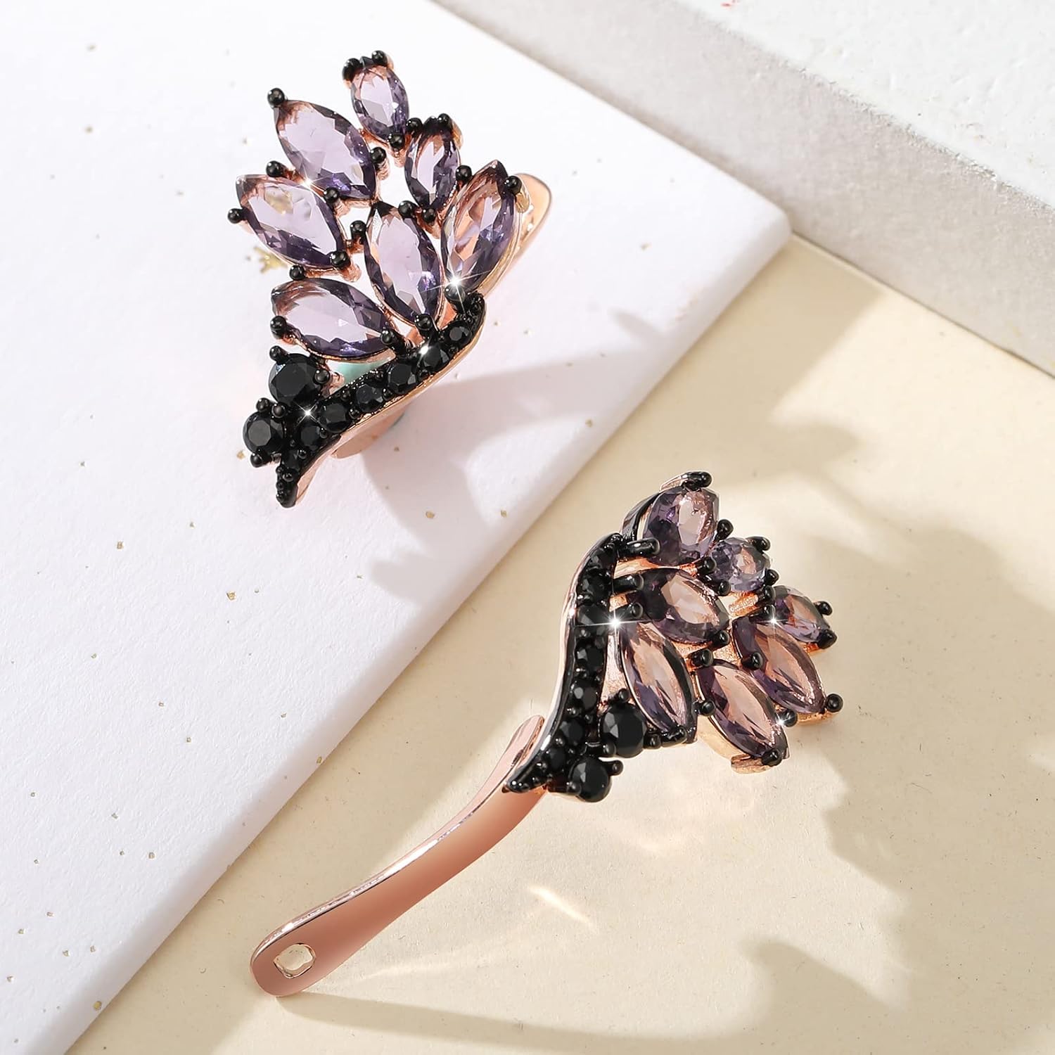 Richapex 18K Gold Earrings for Women Trendy, Butterfly Earring for Women Gold Hoop Earring, Gold Butterfly Earrings Hypoallergenic Stud - Image 5