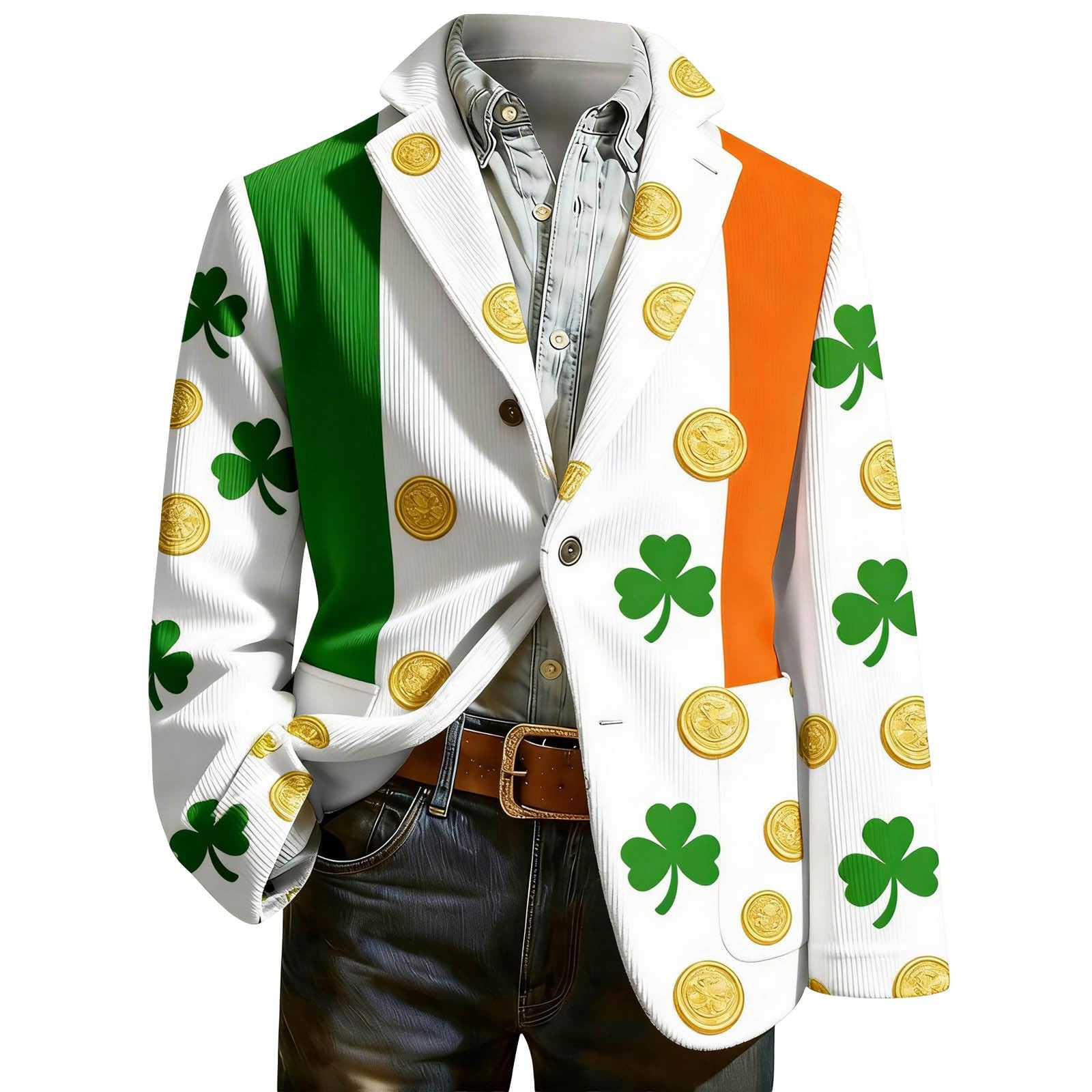 Elegante chaqueta de pana con estampado de esmoquin para hombre, estilo casual, para fiestas de negocios, bodas, discotecas, escenarios