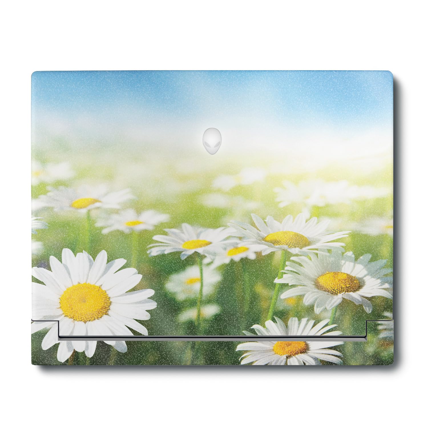MightySkins Glossy Glitter Skin Compatible with Alienware X16 R1 (2023) Full Wrap Kit - Field of Daisies | Protective, Durable High-Gloss Glitter Finish | Easy to Apply | Made in The USA