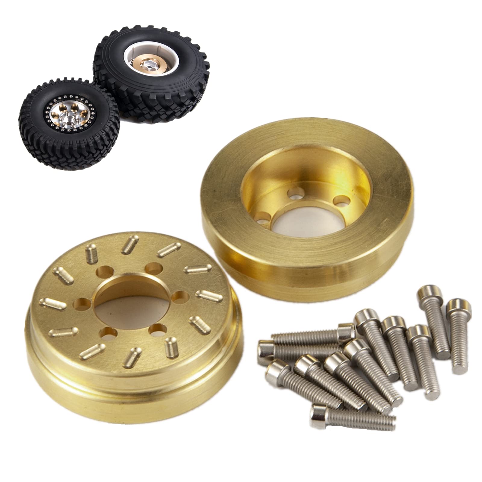 4 Pesi Per Ruote In Ottone, 1/10 In Ottone Per Mozzo - Foto 9