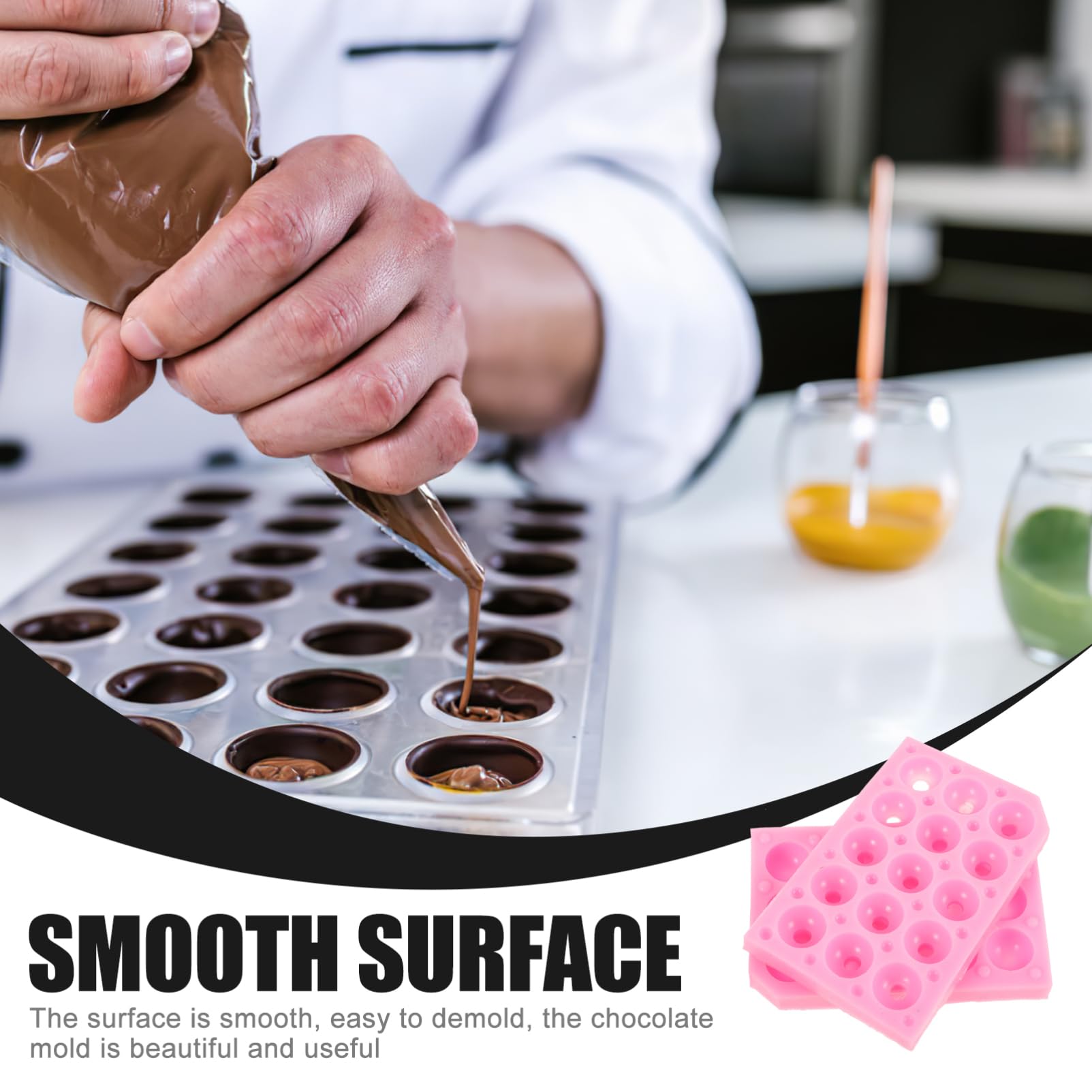 Amosfun 5 Juegos Gastronomía Molecular Molde Foie Gras Francés Accesorios Estaño Mini Gelatina Barra Dulce Moldes Revestimientos Molde Para Mousse Molde Para Galletas Gel De Sílice Rosy