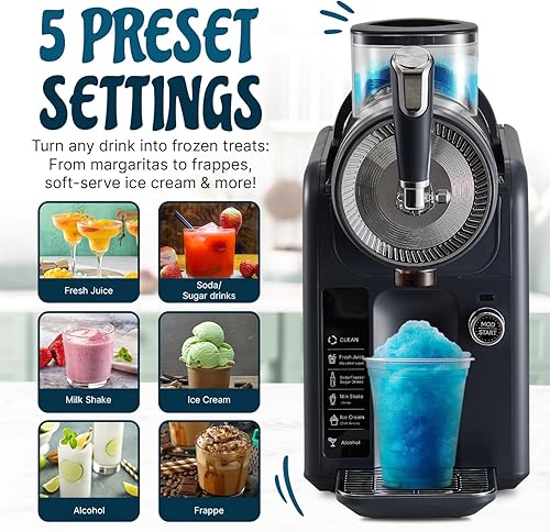 Miniatura 3 de Máquina de granizado para el hogar, no necesita hielo, máquina profesional de bebidas congeladas y máquina de helados, máquina de granizado de