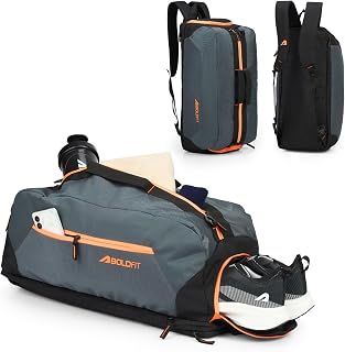 Boldfit Gym Bag for Man 33 litres Sports Duffle Bags Water Resistance Duffle Gym Bags for Men Multipurpose Travel Bag for ... Price In India