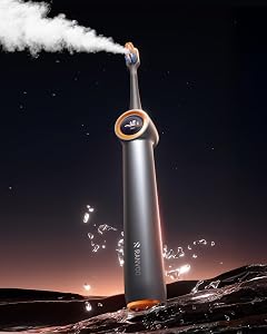 RANVOO AirJet Max Jet Clean Vibrating Flossing 2-in-1 Bubble Sonic Electric Toothbrush Plaque Removal White for Adult Protect