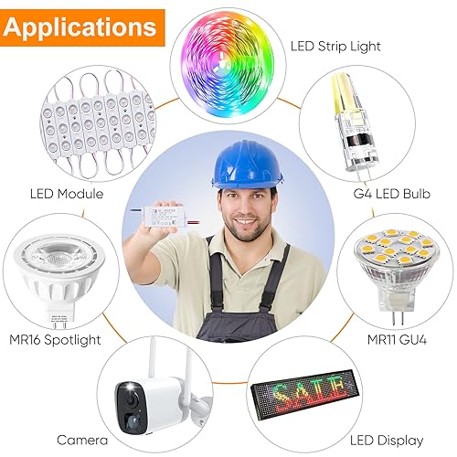 Miniatura 2 de Karyoosi LED Power Supply 12V - LED Driver 24W 2A- 110V AC to 12V DC Converter for LED Strip, Spotlight Cabinet Lights, and Indoor Lighting