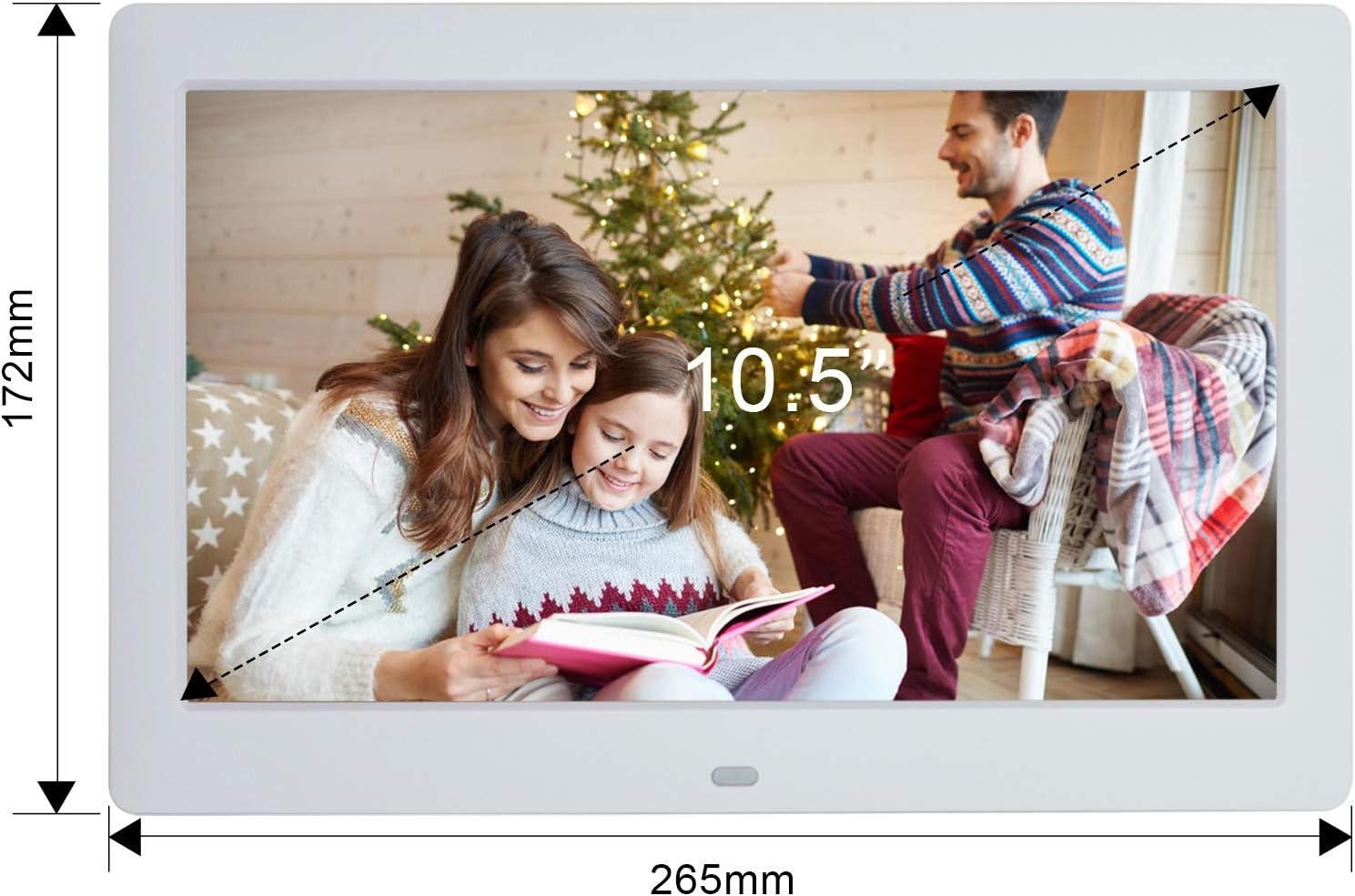 Review Digital Picture Frame 10.5 Inch Electronic Photo Frame & 1024 x 800High Resolution IPS Widescreen Display - Calendar/Clock Function, MP3/ Photo/Video Player with Remote Control, Support SD Card & USB