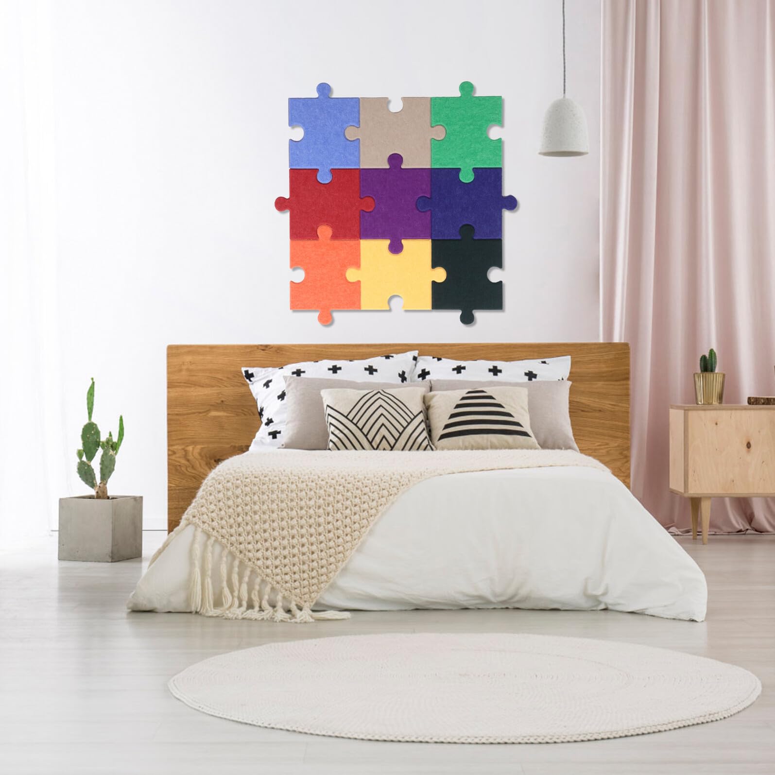 10 Stück Teiliges Selbstklebendes Filz Puzzle wandpaneel Vielseitige Dekoration für Büro Kinderzimmer und Wohnräume Schnell zu Installieren Schützende Wandaufkleber Große